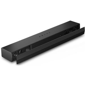 LG S20A Smart Soundbar, bluetooth, 50 W, 2.0 kanalen, compact met geïntegreerde dubbele woofer, Dolby Digital, DTS Digital Surround, zwart
