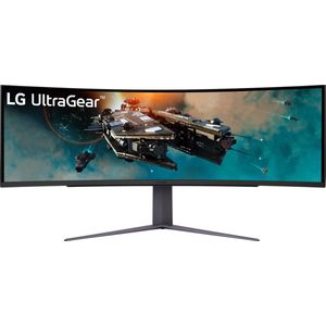 LG Electronics LG Ultragear™ 49GR85DC-B 49 inch Curved Gaming PC Monitor - VA Panel Dual QHD resolutie (5120 x 1440), 1ms GtG 240Hz, DisplayHDR™1000, AMD FreeSync Premium Pro, HDMI 2.1, kromming 1000R