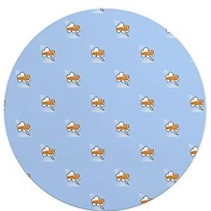 Questo Casa, Ronde digitaal bedrukte muismat, antislip onderkant, voor kantoor en thuis, diameter: 22 cm