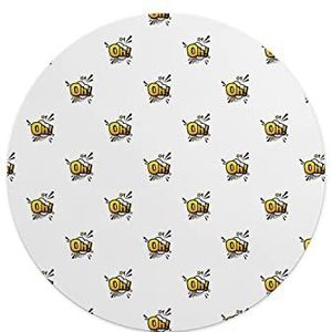 Questo Casa, Ronde muismat met antislip onderkant voor kantoor en thuis, diameter 22 cm