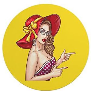 Questo Casa, Ronde digitaal bedrukte muismat, antislip onderkant, voor kantoor en thuis, diameter: 22 cm