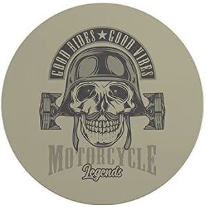 Questo Casa, Ronde muismat met antislip onderkant voor kantoor en thuis, diameter 22 cm