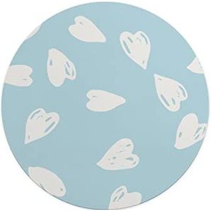 Questo Casa, Ronde muismat met antislip onderkant voor kantoor en thuis, diameter 22 cm