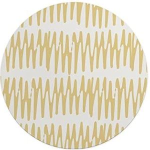 Questo Casa, Ronde digitaal bedrukte muismat, antislip onderkant, voor kantoor en thuis, diameter: 22 cm