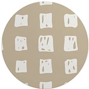 Questo Casa, Ronde muismat met antislip onderkant voor kantoor en thuis, diameter 22 cm