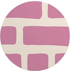 Questo Casa, Ronde digitaal bedrukte muismat, antislip onderkant, voor kantoor en thuis, diameter: 22 cm