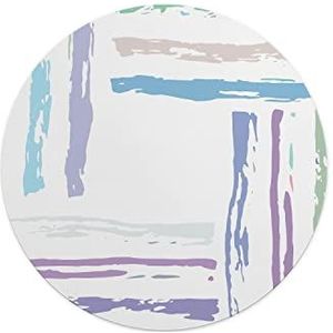 Questo Casa, Ronde digitaal bedrukte muismat, antislip onderkant, voor kantoor en thuis, diameter: 22 cm
