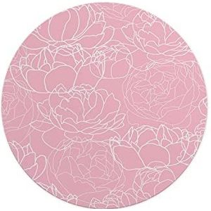 Questo Casa, Ronde muismat met antislip onderkant voor kantoor en thuis, diameter 22 cm