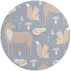 Questo Casa, Ronde muismat met antislip onderkant voor kantoor en thuis, diameter 22 cm