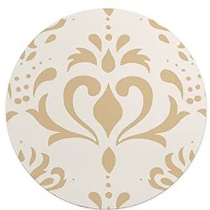 Questo Casa, Ronde muismat met antislip onderkant voor kantoor en thuis, diameter 22 cm