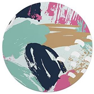 Questo Casa, Ronde muismat, digitaal bedrukt, antislip onderkant, voor kantoor en thuis, diameter 22 cm