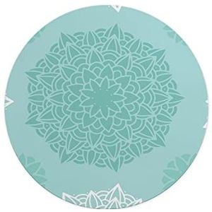 Questo Casa, Ronde digitaal bedrukte muismat, antislip onderkant, voor kantoor en thuis, diameter: 22 cm