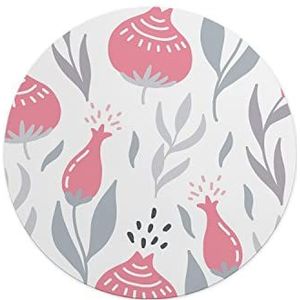 Questo Casa, Ronde muismat met antislip onderkant voor kantoor en thuis, diameter 22 cm