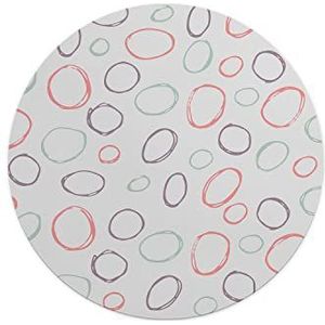 Questo Casa, Ronde muismat met antislip onderkant voor kantoor en thuis, diameter 22 cm