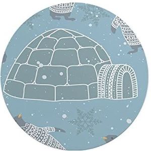 Questo Casa, Ronde digitaal bedrukte muismat, antislip onderkant, voor kantoor en thuis, diameter: 22 cm