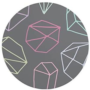 Questo Casa, Ronde muismat met antislip onderkant voor kantoor en thuis, diameter 22 cm