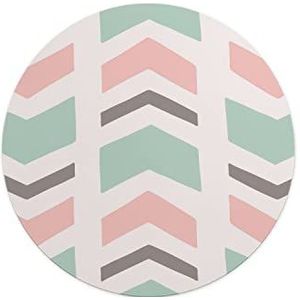 Questo Casa, Ronde digitaal bedrukte muismat, antislip onderkant, voor kantoor en thuis, diameter: 22 cm