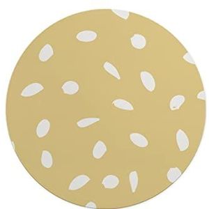 Questo Casa, Ronde muismat met antislip onderkant voor kantoor en thuis, diameter 22 cm