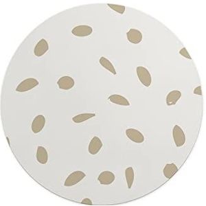 Questo Casa, Ronde muismat met antislip onderkant voor kantoor en thuis, diameter 22 cm