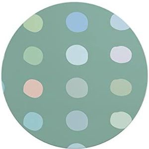 Questo Casa, Ronde muismat met antislip onderkant voor kantoor en thuis, diameter 22 cm