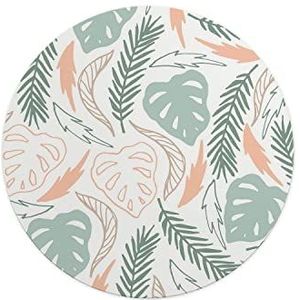 Questo Casa, Ronde digitaal bedrukte muismat, antislip onderkant, voor kantoor en thuis, diameter: 22 cm