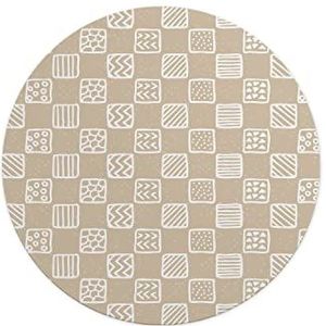 Questo Casa, Ronde muismat met antislip onderkant voor kantoor en thuis, diameter 22 cm