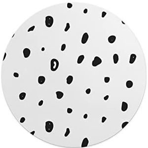 Questo Casa, Ronde muismat met antislip onderkant voor kantoor en thuis, diameter 22 cm