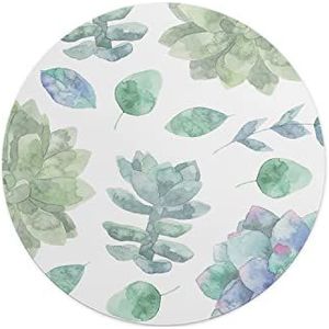 Questo Casa, Ronde digitaal bedrukte muismat, antislip onderkant, voor kantoor en thuis, diameter: 22 cm