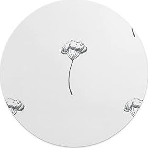 Questo Casa, Ronde muismat met antislip onderkant voor kantoor en thuis, diameter 22 cm