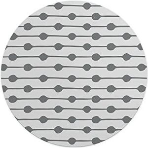 Questo Casa, Ronde muismat met antislip onderkant voor kantoor en thuis, diameter 22 cm