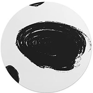 Questo Casa, Ronde digitaal bedrukte muismat, antislip onderkant, voor kantoor en thuis, diameter: 22 cm