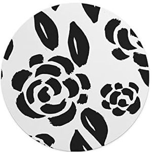 Questo Casa, Ronde muismat met antislip onderkant voor kantoor en thuis, diameter 22 cm
