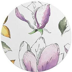 Questo Casa, Ronde muismat met antislip onderkant voor kantoor en thuis, diameter 22 cm