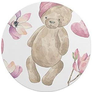 Questo Casa, Ronde digitaal bedrukte muismat, antislip onderkant, voor kantoor en thuis, diameter: 22 cm