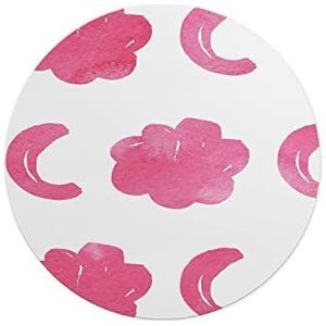 Questo Casa, Ronde digitaal bedrukte muismat, antislip onderkant, voor kantoor en thuis, diameter: 22 cm