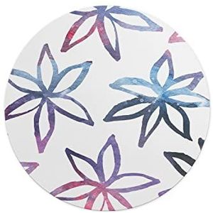 Questo Casa, Ronde digitaal bedrukte muismat, antislip onderkant, voor kantoor en thuis, diameter: 22 cm