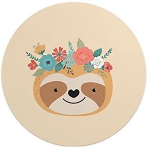 Questo Casa, Ronde muismat met antislip onderkant voor kantoor en thuis, diameter 22 cm
