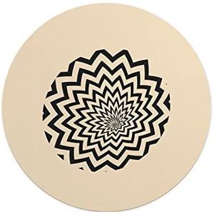 Questo Casa, Ronde digitaal bedrukte muismat, antislip onderkant, voor kantoor en thuis, diameter: 22 cm