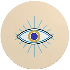 Questo Casa, Ronde muismat, digitaal bedrukt, antislip onderkant, voor kantoor en thuis, diameter 22 cm