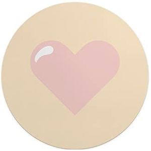 Questo Casa, Ronde muismat met antislip onderkant voor kantoor en thuis, diameter 22 cm