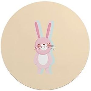 Questo Casa, Ronde muismat met antislip onderkant voor kantoor en thuis, diameter 22 cm
