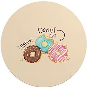 Questo Casa, Ronde digitaal bedrukte muismat, antislip onderkant, voor kantoor en thuis, diameter: 22 cm