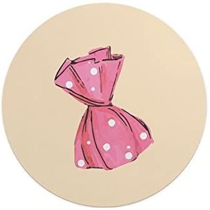 Questo Casa, Ronde digitaal bedrukte muismat, antislip onderkant, voor kantoor en thuis, diameter: 22 cm