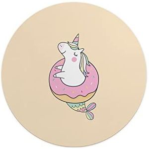 Questo Casa, Ronde digitaal bedrukte muismat, antislip onderkant, voor kantoor en thuis, diameter: 22 cm
