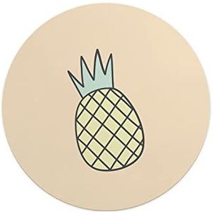 Questo Casa, Ronde muismat met antislip onderkant voor kantoor en thuis, diameter 22 cm