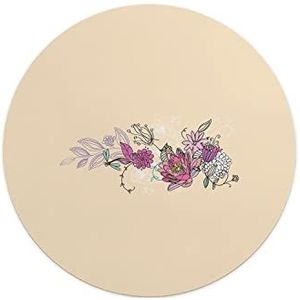 Questo Casa, Ronde muismat met antislip onderkant voor kantoor en thuis, diameter 22 cm