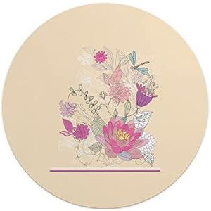 Questo Casa, Ronde muismat met antislip onderkant voor kantoor en thuis, diameter 22 cm