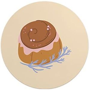 Questo Casa, Ronde digitaal bedrukte muismat, antislip onderkant, voor kantoor en thuis, diameter: 22 cm
