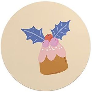 Questo Casa, Ronde digitaal bedrukte muismat, antislip onderkant, voor kantoor en thuis, diameter: 22 cm