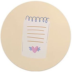 Questo Casa, Ronde muismat met antislip onderkant voor kantoor en thuis, diameter 22 cm